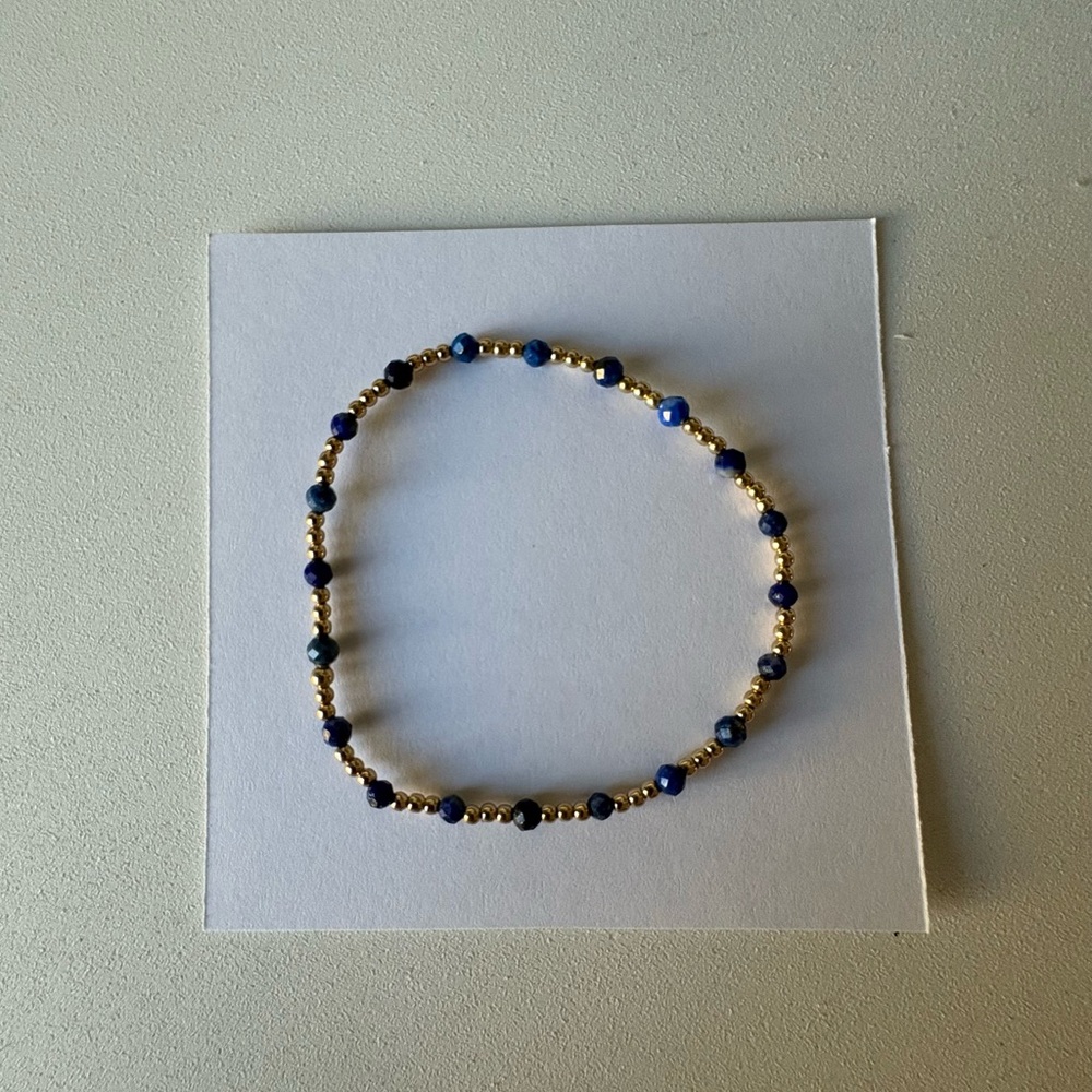 enewton Gemstone Gold Sincerity Pattern 2mm Bead Bracelet